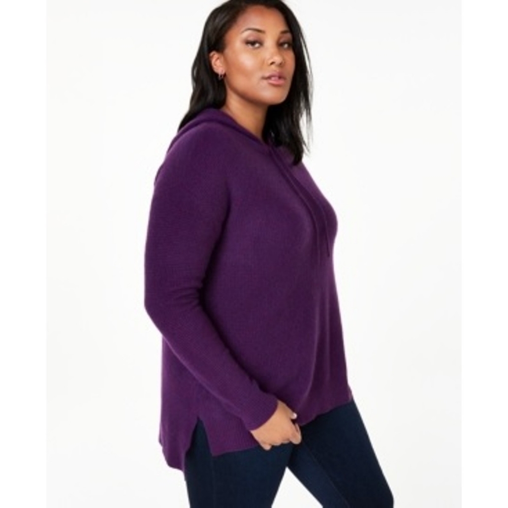 Charter Club women's plus size thermal cashmere hoodie